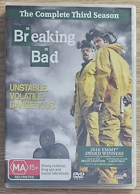 ^ Breaking Bad: The Complete Third Season 3 ~ DVD ~ Region 4 ~ PAL ~ FREE Post! • $4.88