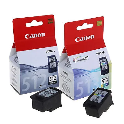 New Original Genuine Canon PG512 Black & CL513 Colour Combo Pack (512/513) • £45.19