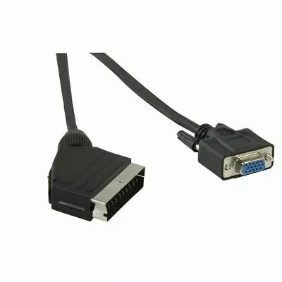 SCART Cable To SVGA VGA 15 PIN HD Female Lead 2m UK • £5.92