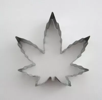 4  Marijuana Cookie Cutter Tin Steel Herb Pot Cannabis Hemp Weed Leaf 420 Party • $2.85