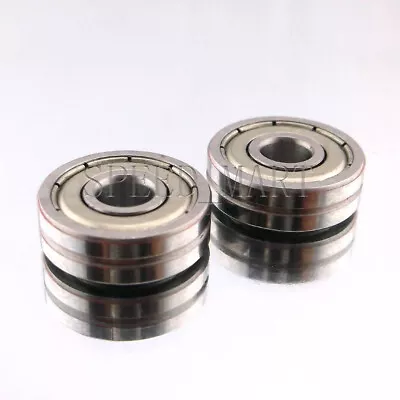 $3.21 • Buy 2pcs V608ZZ  V Groove Guide Pulley Rail Ball Bearings Metal (8mm*22mm*7mm)