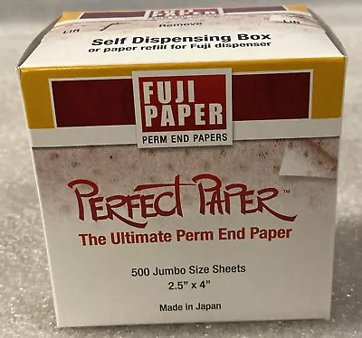 $9.90 • Buy Fuji Paper The Ultimate Perm End Paper Contains 500 Jumbo Size Sheets 2.5” X 4”