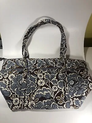 Vera Bradley Women’s Large Overnight Tote Bag Slate Blooms Retired EUC • $29.97