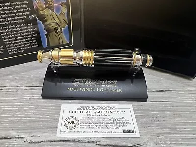 Star Wars Master Replicas .45 Scaled Mace Windu Lightsaber SW-302 • £62.99