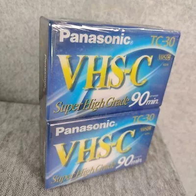 Panasonic VHS-C Compact Videocassette Tape TC-30 SHG 90min Lot Of 2 Sealed • $9.99