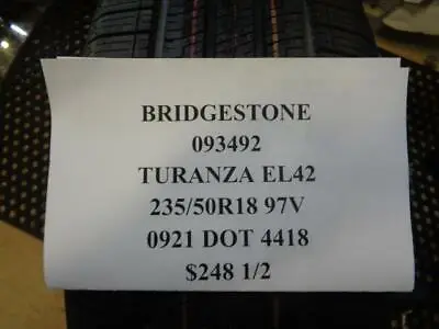 $759.16 • Buy 4 New Bridgestone Turanza El42 P 235 50 18 97v Sl All Season Tires 093492