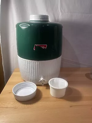 Vintage Coleman Water Jug Green And White 70s Era  • $18