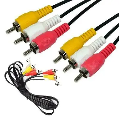  Premium 3 RCA To 3 RCA Male To Male Composite Audio Video AV Cable VCR DVD 3FT • $5.99
