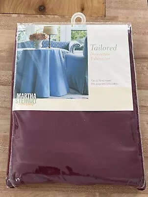 Martha Stewart Everyday Decorative Table Cover Plum Tablecloth 70  Round New • $15