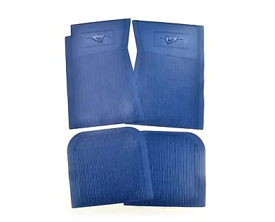 1964-73 Ford Mustang Coupe Fb Convertible Pony Blue Rubber Front/rear Floor Mats • $129.95