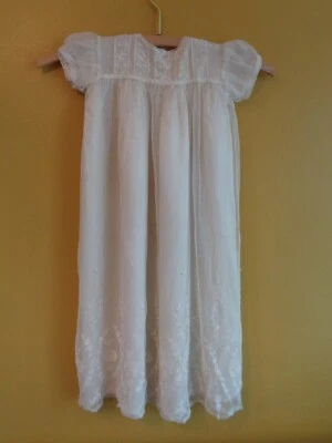 £15 • Buy Vintage/Antique, Victorian Silk & Lace, 2-Layer Christening Gown