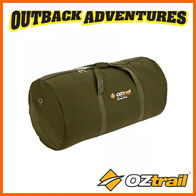 Oztrail Canvas Swag Bag Single Size Fits King Single Camping Duffle Bag  • $44