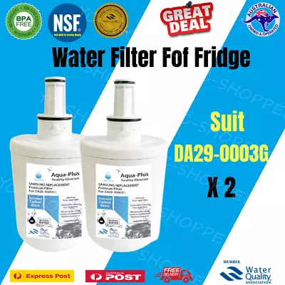 2 X SAMSUNG Compatible DA29-00003G Fridge Water Filter Replacement Cartridges • $36.95