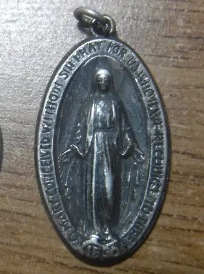 Vintage Sterling Silver Catholic Miraculous Medal #142e • $50.29