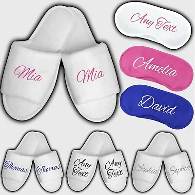 £6.99 • Buy Adults Slippers & Sleep Mask Spa Set Perfect For Weddings Parties