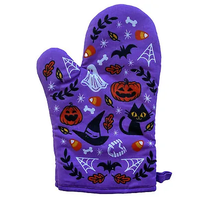 Halloween Oven Mitt Cute Festive Jack-O-Lantern Spooky Candy Corn Kitchen Glove • $17.99