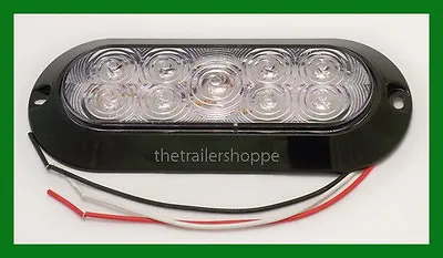 Maxxima Red Oval Tail Light 9 LED Stop Turn Tail STT Surface Mount Clear Lens  • $19.25