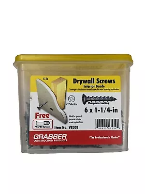 Grabber VB308 #6 X 1-1/4 In. Coarse Phillips Scavenger Head Drywall Screws 5 Lb. • $22.49