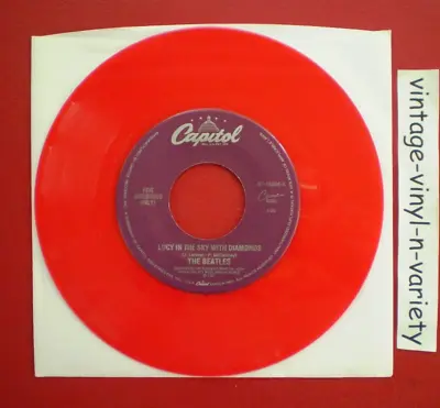 Beatles  RARE  ( LUCY IN THE SKY WITH DIAMONDS )  RED VINYL JUKE BOX ONLY  45   • $79.95