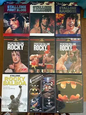 DVD LOT PICK & CHOOSE $4 Flat Combined Shiping Action Rocky Rambo Batman Hobbit • $1.50