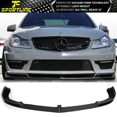 Fits 12-14 Benz C Class W204 C63 AMG Sedan Carbon Fiber Front Bumper Lip • $399.99