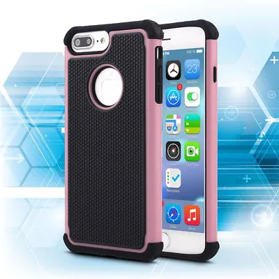 Apple IPhone 6 6S Pink/Blk Defender Heavy Duty Protective Phone Case Cover 4.7 • $4.49