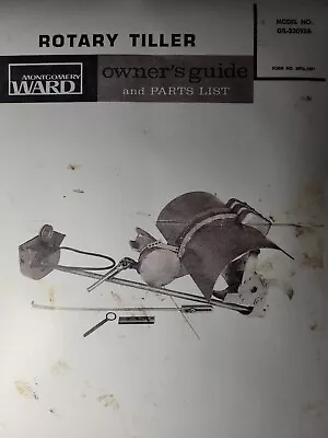 Montgomery Ward Garden GIL-33095A Tractor Tiller Implement Owner & Parts Manual • $58.99