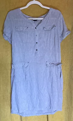 £6.50 • Buy M&S Autograph Silver Grey Dress Pockets On Front Size 12 VGC