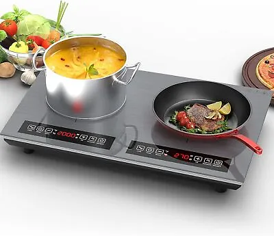 Induction Cooktop Electric Cooktop 2 Burner 110V Electric Stovetop Touch Control • $132.99