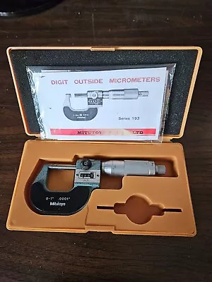 Mitutoyo 193-211 0  - 1   .0001   Micrometer • $20