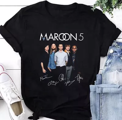 Maroon 5 Signatures Black T-Shirt Maroon 5 Band Shirt Maroon 5 Tour 2024 Tee • $19.99