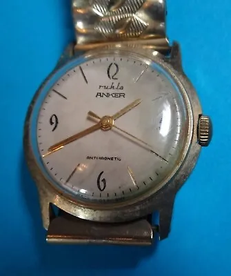 Vintage Ruhla German Made Mechanical Wristwatch • $119