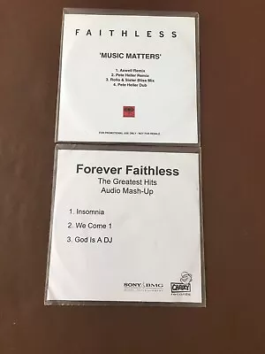 Faithless ‎– Mash Up & Music Matters Rare Promo ‎CDs • £35