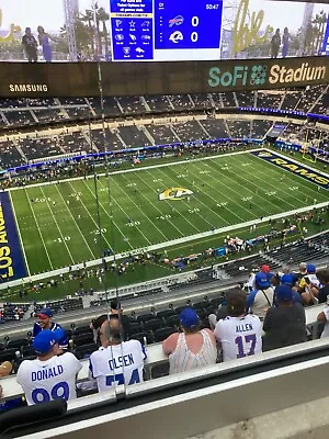 TWO (2) LOS ANGELES RAMS Vs GREEN BAY PACKERS 2024 - FRONT ROW UPPERS-AISLE! • $699