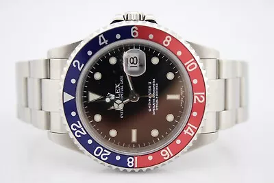 Rolex GMT-Master II Pepsi Stainless Steel 40mm Watch 16710 • $13500