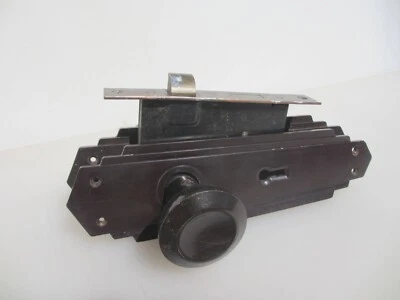 £32 • Buy Vintage Bakelite Door Knobs Handles Plates Art Deco 1930's Antique Old Black