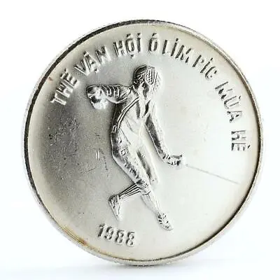 Vietnam 100 Dong Seoul Summer Olypmic Games Series Fencing Silver Coin 1988 • $79.04