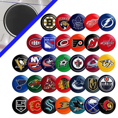 NHL Team Logo Magnet CHOOSE YOUR TEAM - 2.25  Pro Hockey Fan Merchandise Gift • $7.98