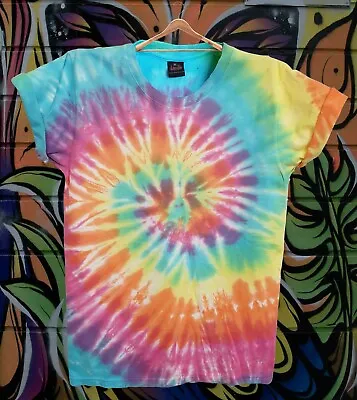 TIE DYE T SHIRT Top Tee TyeDie Tshirt Hipster Fashion Festival Grunge Rainbow 14 • £16.99