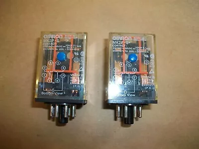 2pc Omron Relay MK2P-S 24vdc Coil 8 Pin USED • $22