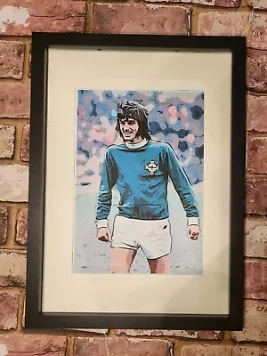 £3.79 • Buy George Best Nothern Ireland Pop Art Style Tribute Football Picture