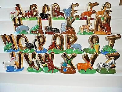 Wade  - Various  GOLD  ALPHABET Letters - Animal Theme - Select The One You • £7.99