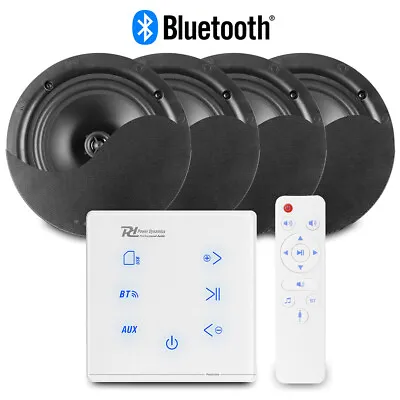 Bluetooth Ceiling Speaker Set - 4x NCSS5B 5  And A100W Home Audio Music System • £229