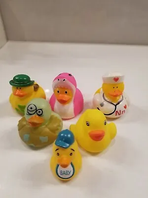 Lot Of 6 Rubber Ducks Dashboard Duckies D15 • $7.99