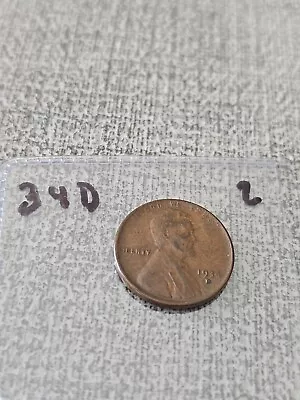 1934 D Lincoln Wheat Penny Cent Listing 2 • $0.99