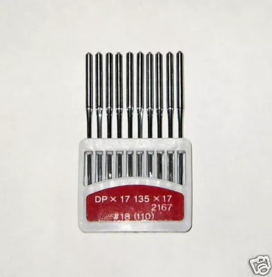 NAKAJIMA 280L WALKING FOOT NEEDLES #135x17-18 (10 EACH) • $6.95