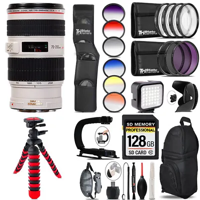 Canon RF 70-200mm IS USM Lens + Pro Flash  LED Light -128GB Accessory Bundle • $1566.99