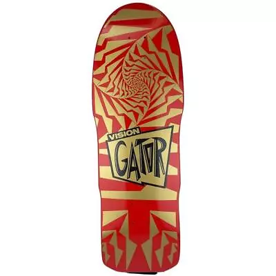 Vision Gator II Reissue Modern Concave Gold Red Skateboard Deck • $230