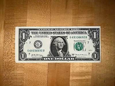 $1 One Dollar Bill Error (Misaligned Misprint Miscut Offset) Collector Currency • $50