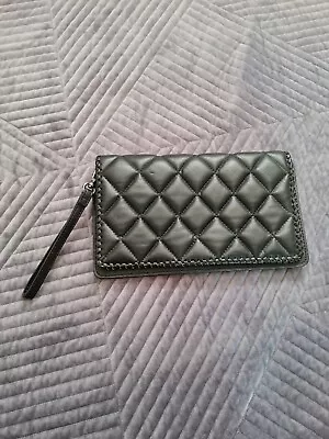 Zara Black Quilted Bag Pouch Clutch Evening Wear Handle Strap Christmas Party • £4.80